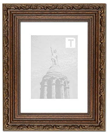 Barock-Bilderrahmen Josephine Nussbraun 30 x 30 cm Kunststoffglas Antireflex 2mm eizigartiges Design