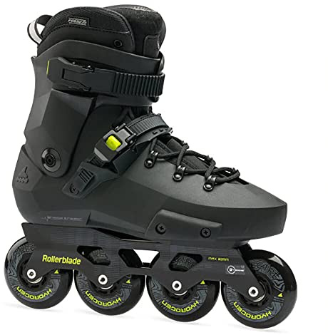 Rollerblade Twister XT Men's Adult Fitness Inline Skate, Black/Lime, Urban Performance Inline Skates