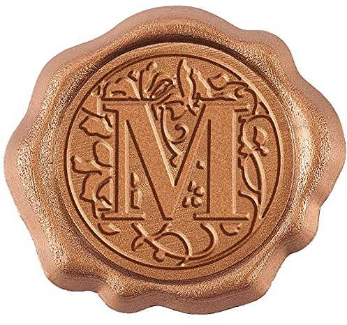 craspire 25 STÜCK Klebende Wachssiegel-Aufkleber, Selbstklebende Siegellack Stempel Initial M Aufkleber Zum Versiegeln von Briefumschlägen Karten Geschenkverpackung Scrapbooking