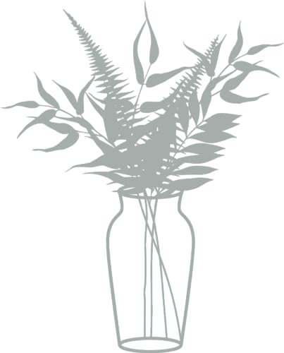 Metall-Wanddekoration, Vase 2, Wohnzimmer-Dekor, Wandschild, Metall-Wandkunst, Innendekoration, Innen- und Außenbereich, Silber (72 x 90 cm)