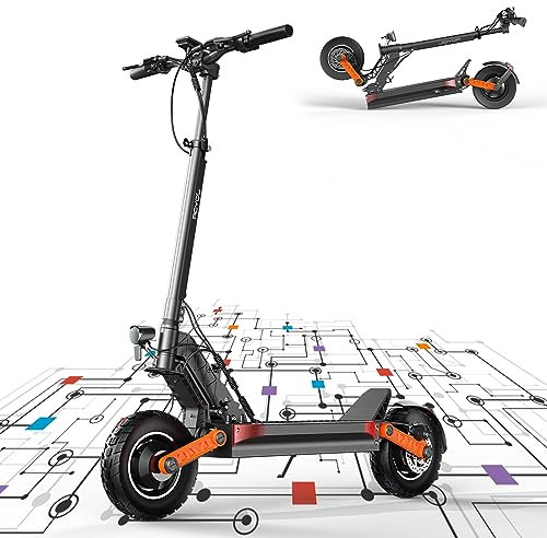 JOYOR Elektroroller S10S, Escooter 60V 18Ah Reichweite 70-85Km, Hydraulisches Bremssystem und Doppelte Stoßdämpfung, Faltbarer E Roller mit 10 Reifen
