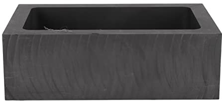Molde de lingotes Molde de grafito de 170 ml Molde de lingotes de grafito rectangular para oro Plata Latón Cobre Aluminio Fundición Fundición Refinación Moldes de fundición, molde de lingotes Fundició