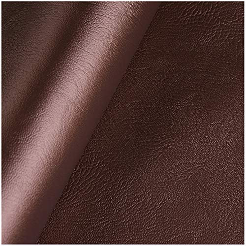 SAVAAL Leder Stoff Dunkelbraun Kunstleder 138cm X100cm，0,7mm Dick PU Kunstleder Stoff Polster Handwerk DIY Nähen Sofa Handtasche Auto Futter Autositz(Size:4M)