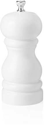 Molinillo de pimienta con mecanismo de cerámica, 11 cm, color blanco brillante