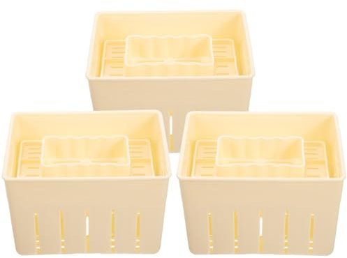 Yardwe 3sets Tofu Press Moulds Tofu Maker Tool for Homemade Cheese Easy to Use Kitchen Gadget Convenient Design