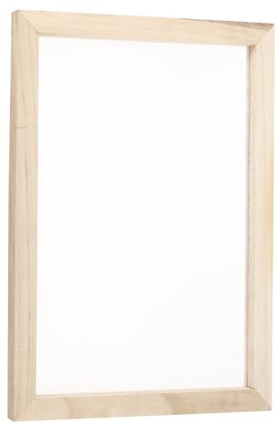 sourcing map 1 cadre de sérigraphie en soie, bois de 40 x 30 cm avec maille blanche 160 degrés pour projet de bricolage