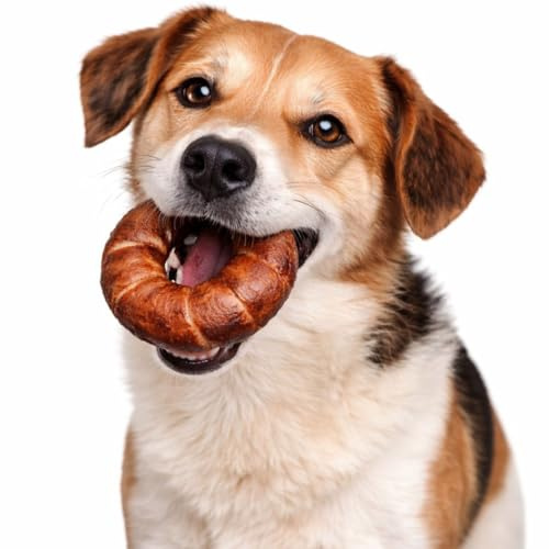 ANIMALUJOS - Snack Natural para Perros en Forma de Donuts con Pato Enrollado | Sabor Sweet & Sour | Bolsa con 20 Unidades | Golosina Saludable y Sabrosa | Sin Cereales ni Azúcares