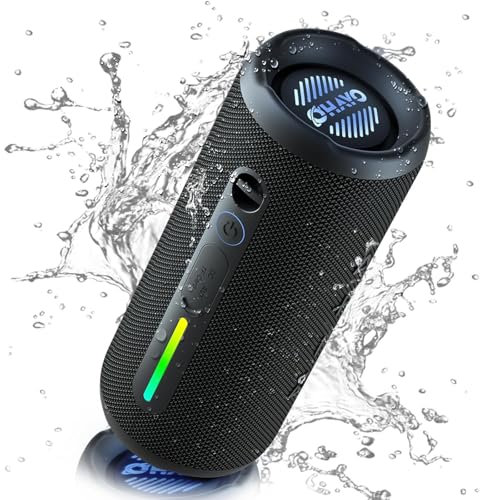 OHAYO Cassa Bluetooth Potente Portatile 24W, Altoparlante Bluetooth 5.3 con luci RGB e funzione di potenziamento dei bassi, 30 Ore di Gioco, Impermeabile IPX7, Adatto per Uso All'aperto, Feste