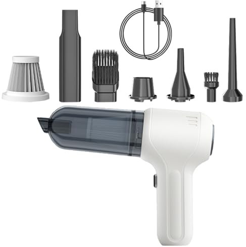 PLCPDM Aspirateur compact à main pour voiture - Forte puissance d'aspiration - Multifonction - Aspirateur ABS pour bureau, canapé, voiture
