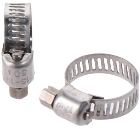 NIXUUANGCHISA Colliers de Serrage Colliers de Serrage réglables Colliers de Serrage for tuyaux de Carburant, Robustes for la plomberie, l'automobile, la mécanique, 6,12mm, 2 pièces(13-19mm)