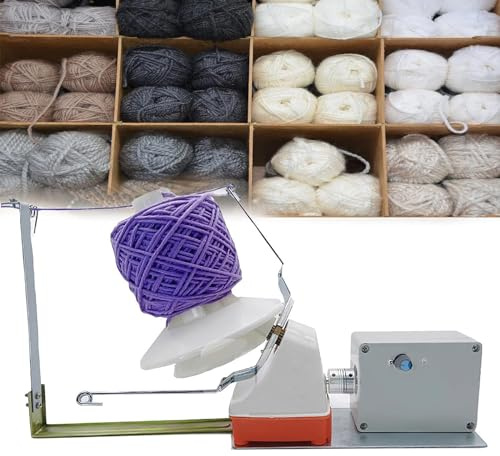 Electric Yarn Ball Winder, 500g Max Capacity - Automatic Knitting Roller Twine for Metal Yarn, Wool - Electric Knitting Roll String Yarn Thread Ball Winder