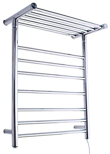 OZBMA Heated Towel Rack, Towel Warmer Drying Rack 8 Bar Heated Towel Rack Rail 71W Towel Heater Towel Dryer Wall Mount,Electric Towel Warmer (Color : Plug in)