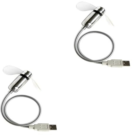 Artibetter 2pezzi Ventilatore Mini Usb Luminoso Con Orologio Led Ricaricabile Per Ufficio e Casa Ventilatore Portatile Creativo Display Digitale Per Rinfrescarsi Movimento