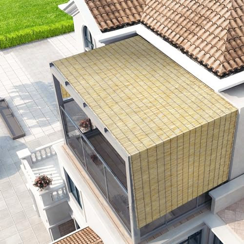 Rouleau de clôture brise-vue en bambou - 70 cm de haut x 700 cm de long - Respectueux de l'environnement - Pour intérieur et extérieur - Ligne noire originale - 90 x 1000 cm - Brise-vue pour balcon