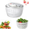 Umllpet Essoreuse à Salade avec Couvercle, 3L Essoreuse à Salade, Type de Presse, Sèche Légumes à Laitue de Cuisine, Essoreuse pour Laver la Salade pour Les Fruits, Légumes, Salade