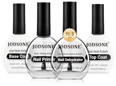 JODSONE 4Pcs Base Coat Top Coat Nagel Primer Nagel Dehydrator