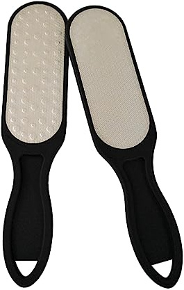 WRITWAA Lima de Pedicura Mango de Plástico de Acero Inoxidable para Pies Elimina Callos y Tejido Agrietado, Adecuado para Spa y Pedicura Profesional