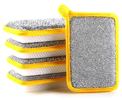 Washing up Sponge, Double Sided Kitchen Dishcloth, Dish Cloths for Washing up,Multi-Purpose Absorbent Sponge, Bowl Dish Cleaning Pad Scrubber,Kitchen Dishwashing Cleaning Tool (5pcs)
