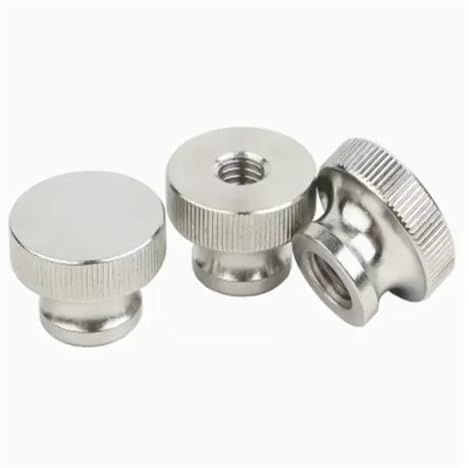 KSeSii 1-10PCS 304 Stainless Steel Hand Nut GB806 High Head Knurled Thumb Nut Advertising Decorative Nail M2 M2.5 M3 M4 M5 M6 M8 M10(Through hole,M2.5 10PCS)