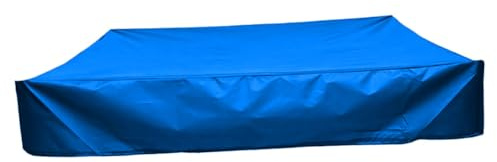 Yardenfun Quadratische Sandkastenabdeckung Kinder Sandpit Cover Blau 200x200cm Wetterfeste Gartenabdeckung Mit Zugseil Faltbar Und Staubdicht Für Kleine Badewannen Und Outdoor Spielbereich