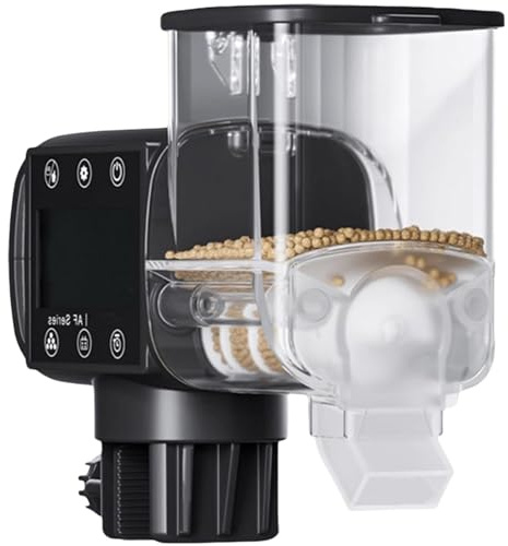 PANGBOER Alimentador Automático De Pecera Control Temporizador Digital Dispositivo Alimentación Silencioso para Alimentación Peces Pequeños Mantenimiento Fácil Dispensador Automático Alimento