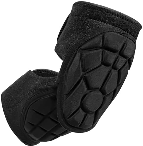 Machify armbågsskydd för ungdomar och vuxna, baseboll och softball, dubbla delar, eva, slagskydd justerbar, helt svart, obegränsad kaströrelse