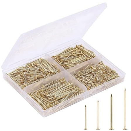 Homeponnew Tornillos y pernos de acero inoxidable para hormigón, clavos para colgar cuadros de 20/25/30/40 mm, cierres de metal resistentes a la corrosión para mejoras del hogar, paquete de 200