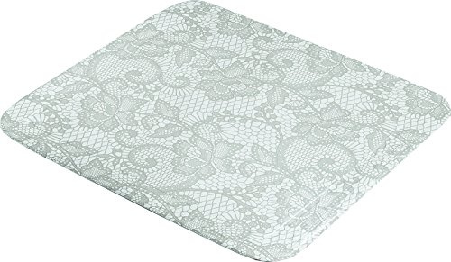Kleine Wolke 4103146002 Spitze Duscheinlage, PVC Schaum, Silbergrau, 55 x 55 x 3 cm