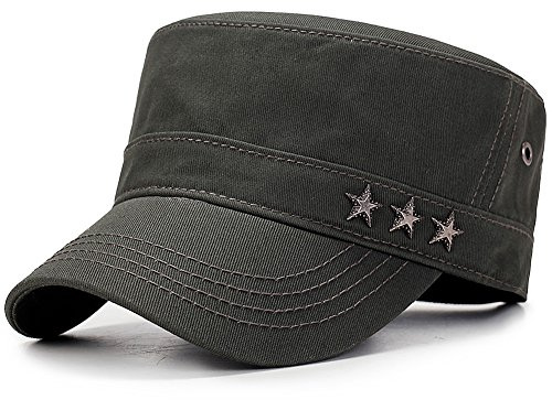 Yooeen Military Army Cap Herren Vintage Militär Mütze Verstellbar Armymütze Baumwolle Baseball Cap Kappe mit Gute Qualität Stickerei Kopfumfang 56-62 cm