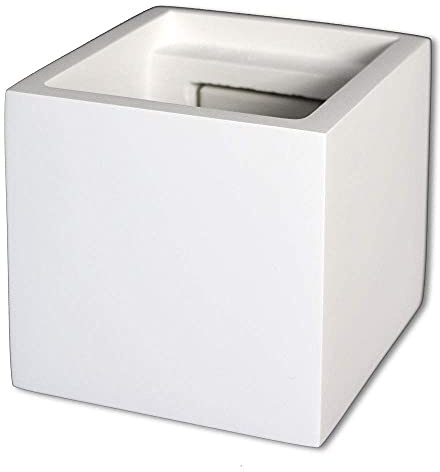 Vetrineinrete® Applique da parete in gesso a cubo a doppia emissione luminosa up e down verniciabile lampada con attacco g9 moderno IP20 X27