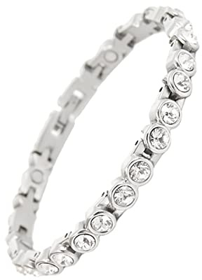 Fashion Boulevard Magnetarmband Energetix 4you 463 Moonlight klare Swarovski Crystals White Diamond 1A Qualität Magnetix S/M