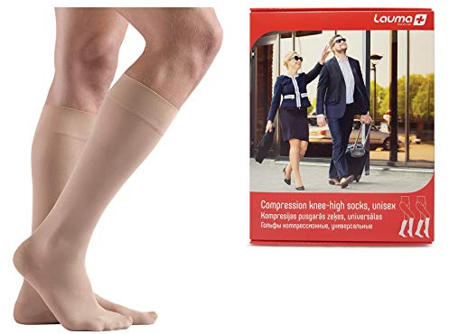 Lauma Medical Chaussettes de Compression Classe II Pied Fermé | 23–32 mmHg, Pied fermé, Pour les voyages et le quotidien, Enfile-bas inclus, Compression dégressive