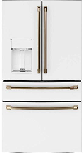 Cafe CVE28DP4NW2 27.8 cu. ft. Smart 4-Door French Door Refrigerator in Matte White, Fingerprint Resistant and ENERGY STAR