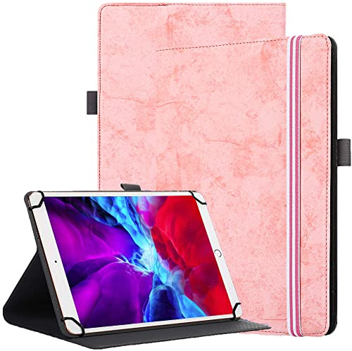 SINSO Universal Case for All 9-11 Inch Tablet, 9,9.7,10.1,10.2,10.5,10.9,11 Tablet Case, Lightweight Protective Cover with Stand/Pen Holder for iPad/Samsung/Lenovo/Fire HD/Fire Max, Pink