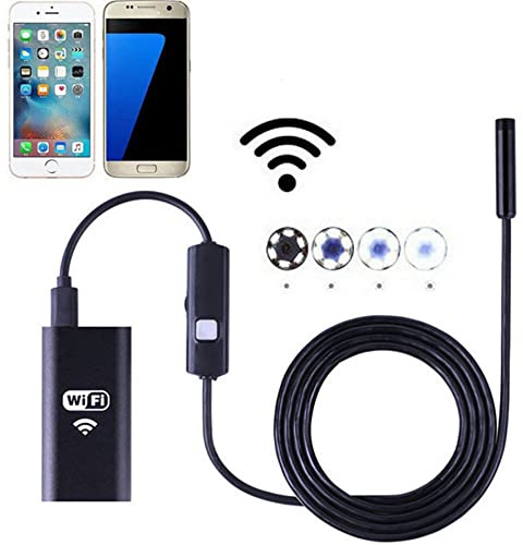 TOP-MAX Cavo per endoscopio WiFi 720P HD per Telecamera di ispezione Wireless (2 Metes) per Smartphone iOS iPhone Android Samsung