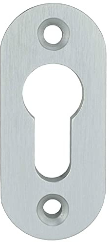 Aluminiumbeschlag massiv 10x30x67 mm Schlüsselrosette oval Lochabstand 50 mm