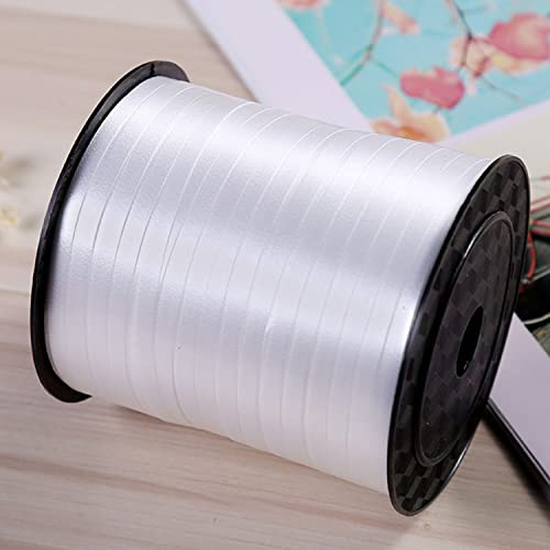 CC wonderland zone Geschenkband Weiß Spule (457m x 5mm),Ringelband Weiss für Bastelprojekte und Geschenke