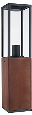 Paulmann 94676 luminaire d'extérieur LED Objet lumineux Timba IP44 600mm borne lumineuse sans ampoule carré max. 60W Outdoor Bois E27