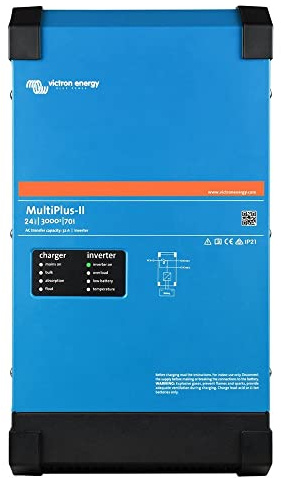 Victron Energy MultiPlus-II Chargeur onduleur à Onde sinusoïdale Pure pour Batterie de 70 A, 120 V, 3000 VA 24 V