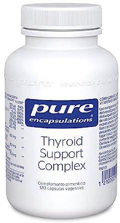 PURE ENCAPSULATIONS Thyroid Support Complex, Combinación de extractos herbales, vitaminas y minerales, Contiene Selenio y Yodo, Complemento alimenticio 120 cápsulas vegetales