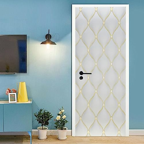 A.Monamour Türtapete Selbstklebend Türfolie Türposter 3D Geometrischer Hintergrund Vinyl Folie Türdeko Tapete Wandbild Türaufkleber Türtattoo 90x200cm