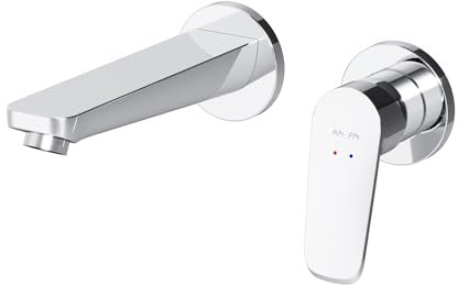 AM.PM – Robinet Salle Bain X-Joy FXA72600, Robinet Mural Encastré Chromé pour Lavabo, Mitigeur Lavabo Chaud et Froid