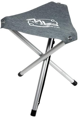 MVP Disc Sports Large Tripod Disc Golf Stool (Heather Gray)