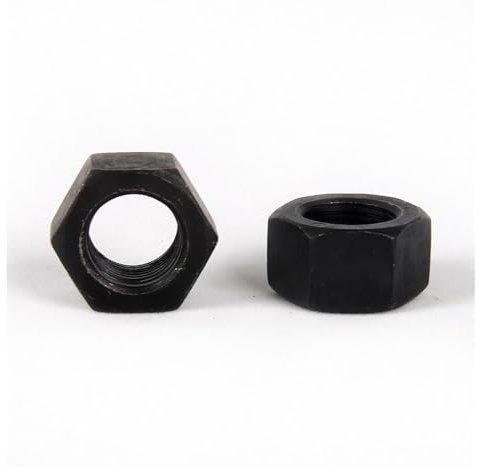 5/10 Stück M8 M10 M12 8,8 Grad Kohlenstoffstahl Schwarz Sechskantmuttern Feingewinde Sechskantmuttern (Size : M12x1.25-5pcs)