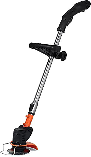 Suuim Cortacésped Cortasetos Cortacésped inalámbrico Pequeño Cabezal Ajustable y Mango telescópico Cortacésped inalámbrico Potente Recortadora de 1800 W con 2 x 15000