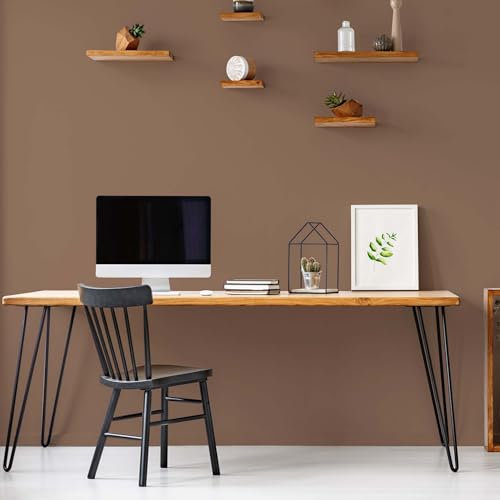 K&L Wall Art Seidenmatt Wandfarbe Braune Innenwandfarbe modern Wandschutz Anstrich 5Liter Natur Farbe