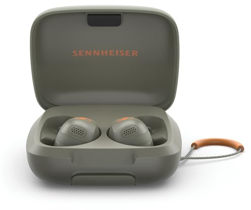 Sennheiser Momentum Sport Earbuds with Sport Sound Tuning and Adaptive ANC, Secure Fit, 24-Hour Battery Life, Fitness Tracker for Body Performance Data - Olive