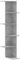 vidaXL Scaffale Angolare Muro Grigio Cemento 36,5x36,5x140 cm Legno, scaffale angolare, scaffale a muro, scaffale a parete, scaffale ad angolo