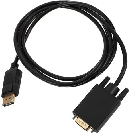 UKCOCO 1.8m Displayport to Vga Cable to Vga Adapter for Monitors Projectors Laptop Stable Signal Transmission