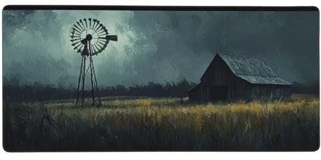 Gaming Mauspad, Ländlich Mousepad XXL 800x400x3mm Mousepad Gaming Landschaft, Schreibtischunterlage Mit Kantenschutz, Wasserabweisend Maus Pad Gaming Verbessert Präzision und Geschwindigkei-z875